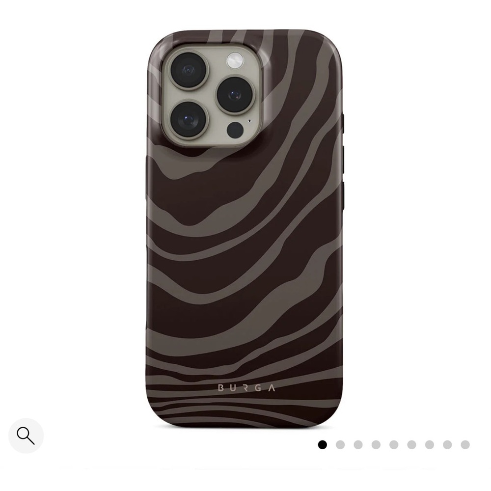 Burga Zebra Pattern iPhone 16 Pro Max Case - Brown